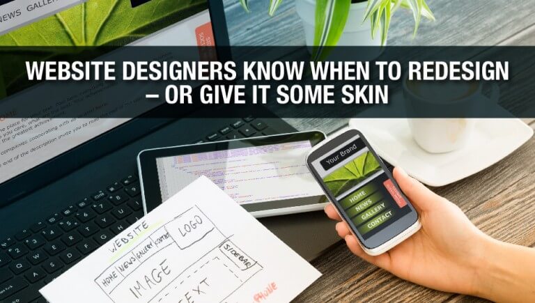 Website Designers Know When to Redesign – or Give it Some Skin